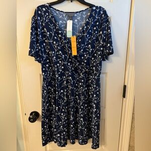 Eleana Faux Wrap Dress